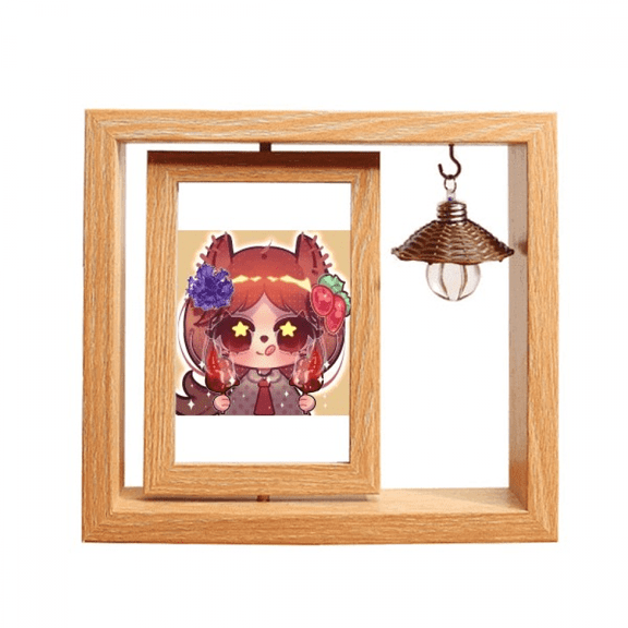 Squirrel Germany Schweinshaxe Wooden Rotating Picture Photo Frame 4x6