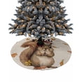 thumbnail image 1 of Squirrel Hello Fall Christmas Tree Skirt 36 Inches Large Christmas Skirt Tree, Maple Leaf Thanksgiving Rustic Tree Skirt Christmas Decorations for Fireplace Party Holidays Indoor Outdoor, 1 of 7