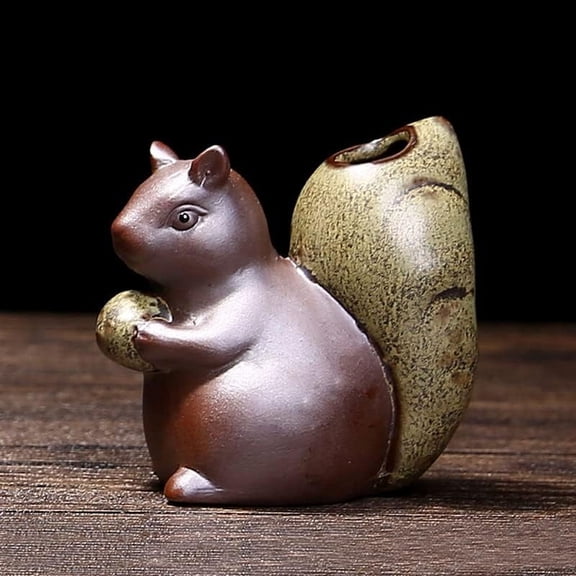 Squirrel Hydroponics Plant Vase, Ceramic Flower Pot, Decorative Plant Vase, Succulent Flower Pot, Creative Decor for Home Garden Office Desk