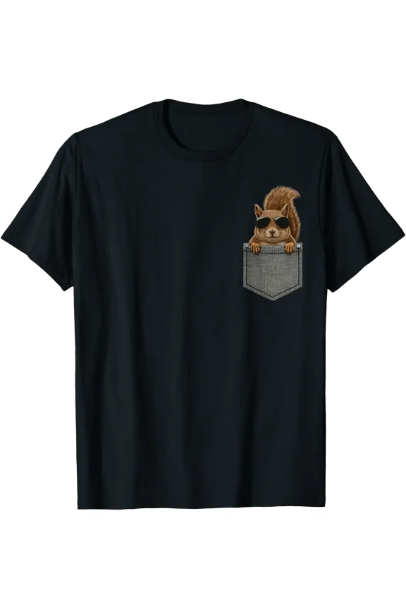 Squirrel In Pocket Squirrel Pocket T-Shirt, Unisex T-Shirt