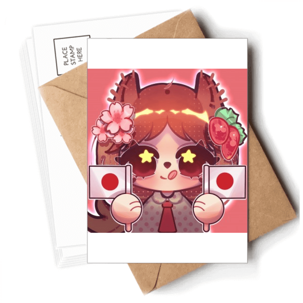 Squirrel Japan Cherry Blossoms Postcards Envelopes Blank Note Cards Mailing