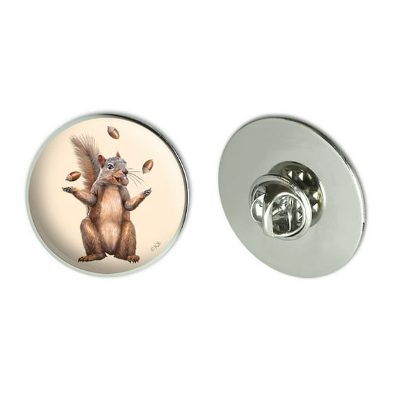 Squirrel Juggling His Nuts Crazy Funny Metal 1.1" Tie Tack Hat Lapel Pin Pinback