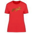 thumbnail image 1 of Squirrel Jumping Happy Doodle T-Shirt Women -Image by Shutterstock, Female Large, 1 of 2