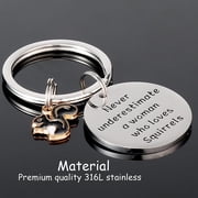 Squirrel Keychain Gifts for Womens Squirrels Keyring Key Chain Squirrel Jewerly Keychain Squirrel