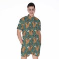 thumbnail image 1 of Squirrel Knitted Pattern Short Sleeve Men'S Rompers Casual Summer Jumpsuits Outfit, 1 of 4