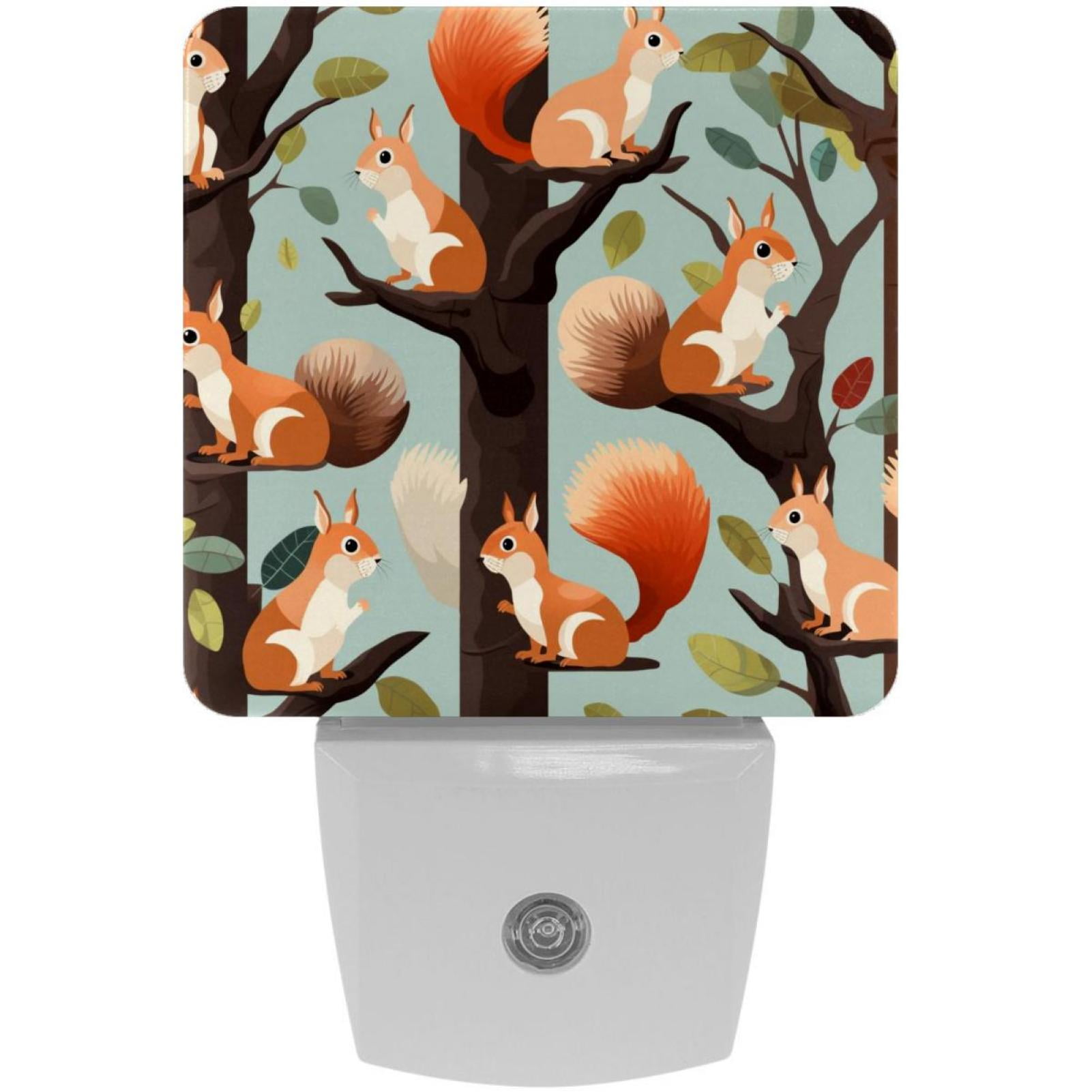 Squirrel LED Square Night Lights: Compact and Energy-Efficient
