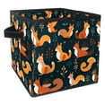 thumbnail image 1 of Squirrel Large Capacity Foldable Toy Box Storage Bin Storage Baskets with Handle 10.8"x10.5"x10.6, 1 of 6