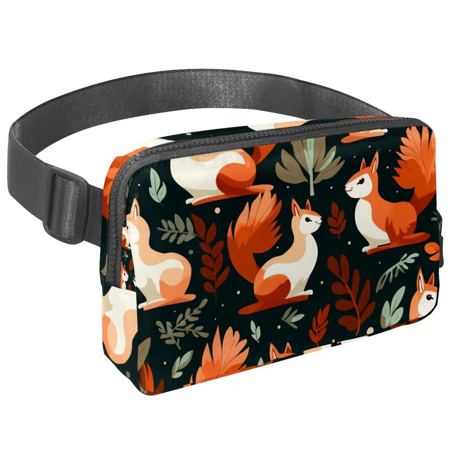 Squirrel Lightweight Adjustable Crossbody Fanny Sling Bag with Extension Strap Unisex