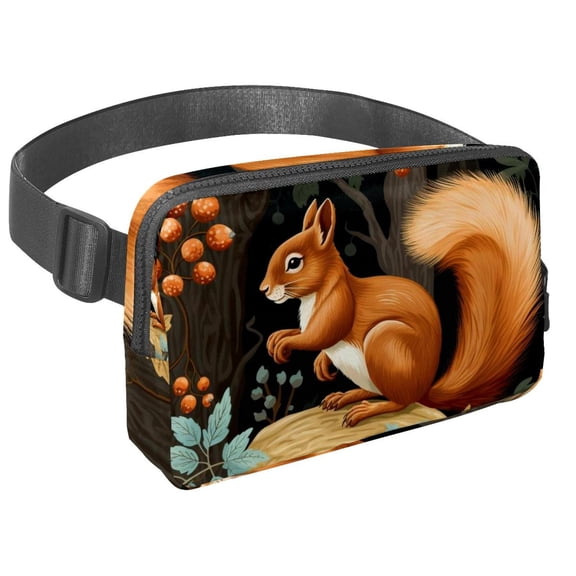 Squirrel Lightweight Adjustable Waist Pack Cross Body Bag Money Belt with Extension Strap Unisex