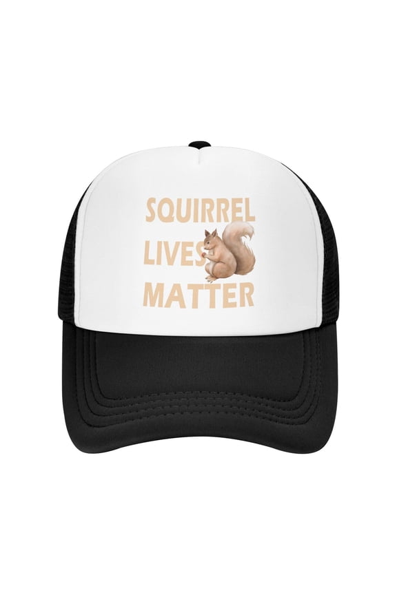 Squirrel Lives Matter Baseball Hat Save The Squirrels Cap for Men Women Dad Gift Adjustable Trucker Hat