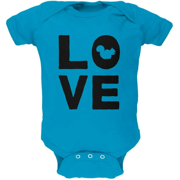 Squirrel Love Soft Baby One Piece Turquoise 18 Month