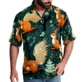 thumbnail image 1 of Squirrel Men's Casual Short Sleeve Button Down Shirts - Printed Summer Beach Tops for Men and Women, 1 of 6