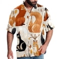 thumbnail image 1 of Squirrel Men's Short Sleeve Casual Printed Button Down Beach Shirt - Summer Hawaiian Top, 1 of 6