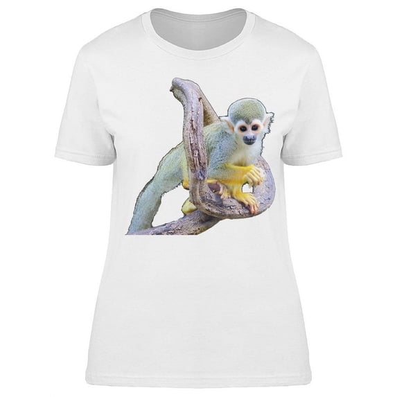 Squirrel Monkey On A Tree T-Shirt Women -Image by Shutterstock, Female Large