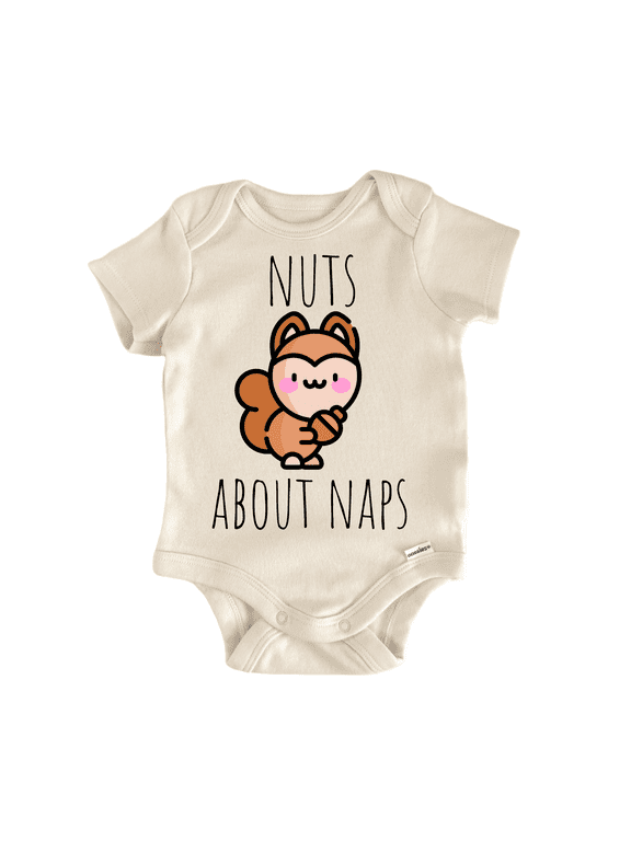 Squirrel Nuts Nap Newborn Baby Bodysuit