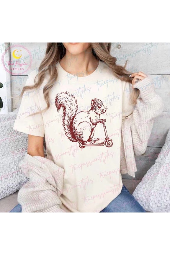 Squirrel On A Scooter Shirt, Squirrel Lover Shirt, Squirrel Fan T0192, F2533 Tshirt All Size S-5XL