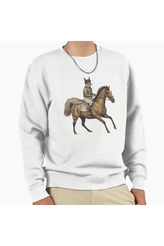 Squirrel On Horse Funny Animal Retro Aesthetic Graphic Vintage Art Tee Unisex Sweatshirt G2142, Up to Size 5XL