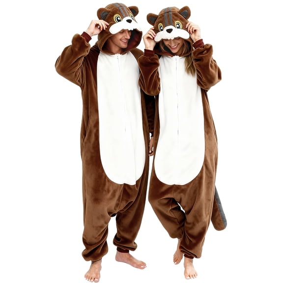 Squirrel Onesie Adult Squirrels Costume, Halloween Animal Costumes Cosplay One Piece Pajamas