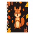 thumbnail image 1 of Squirrel Pattern A5 8.3x5.7in PP Notebook, Adjustable Rings, 60 Sheets, Diary or Journey Note, 1 of 8