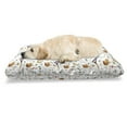 thumbnail image 1 of Squirrel Pet Bed, Continuing Woodland Elements Branches and Plants on a Plain Background, Resistant Pad for Dogs and Cats Cushion with Removable Cover, 24" x 39", Eggplant and Ginger, by Ambesonne, 1 of 4