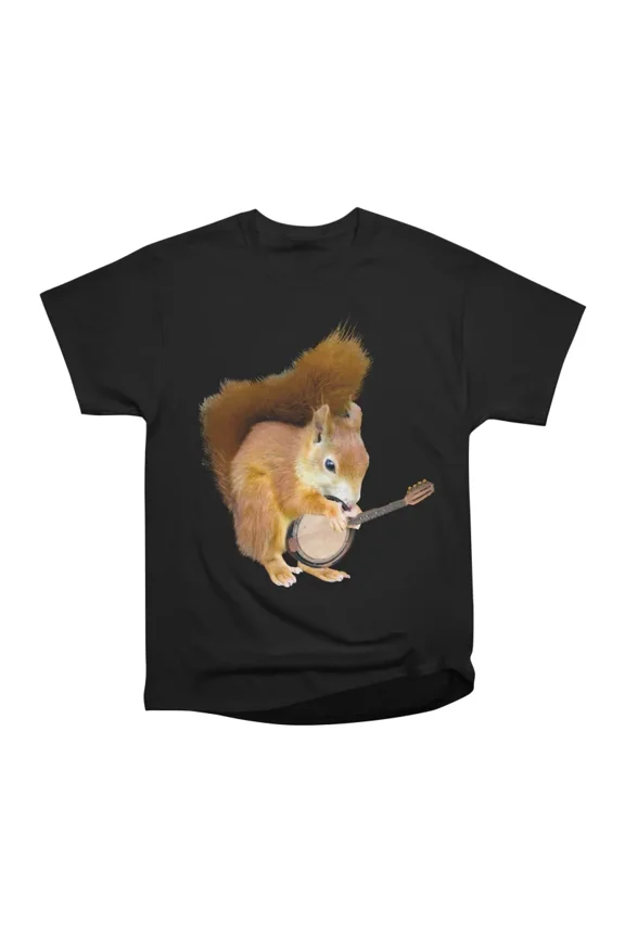 Squirrel Playing Banjo T-Shirt Tee Gift For Him Merch For Her Apparel For Friend