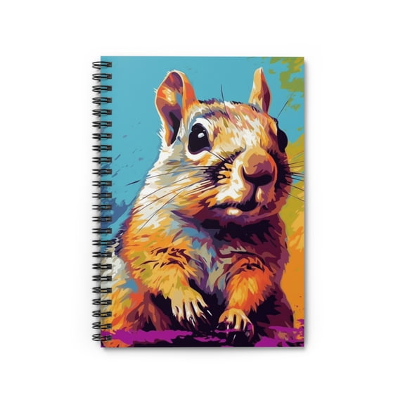 Squirrel, Pop Art Spiral Notebook - Ruled Line