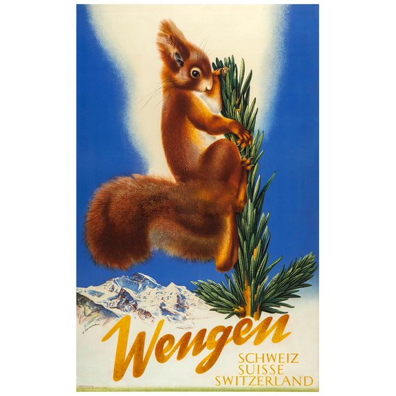 Squirrel Poster Print - Collection Vintage