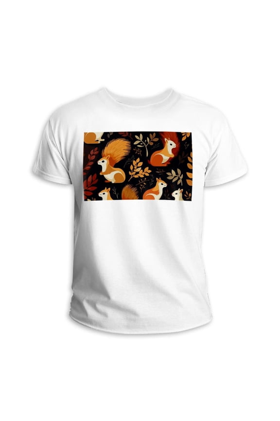 Squirrel Premium 100% Cotton White T-Shirt | Classic Fit | Breathable Summer Essential| Soft & Comfortable Fabric | Lightweight & Durable | Variety of Sizes & Colors Available