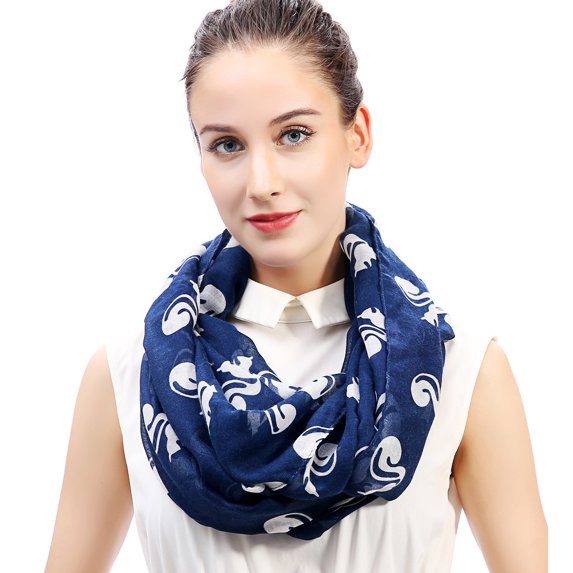 Squirrel Print Infinity Scarf