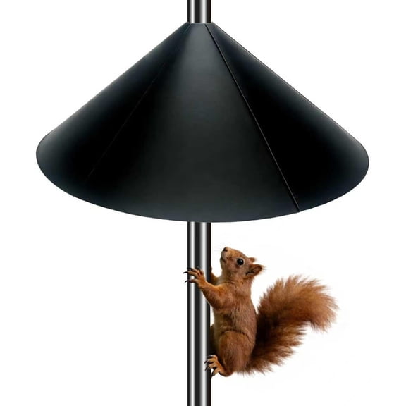 Squirrel Proof Baffle, Shepherd's Hook Outdoor Sturdy, Squirrel Device Guard Deterrent Stop Squirrels from Climbing, Easy Install,  for Bird Feeder Pole