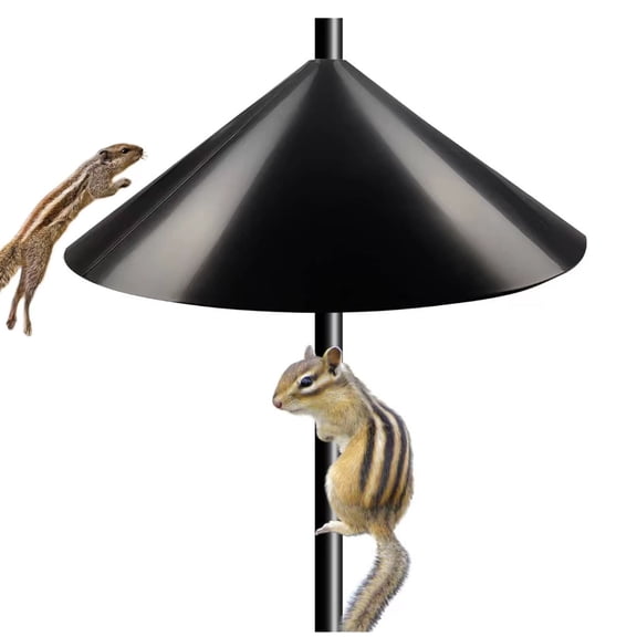 Squirrel Proof Baffle for Bird Feeder Pole, Outside Poles Mount Birds House Guard Stopper for Outdoor Shepherd s Hook, 19 Inch