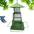 thumbnail image 1 of Squirrel Proof Metal Bird Feeder Tray | Extendable Hanging Iron Mesh, Rust-Resistant, Weatherproof Outdoor Decor | Easy Clean, Sturdy, 5.3"x5.3", Attracts Birds, 1 of 9