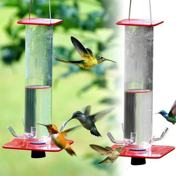 Squirrel-Proof with Weight-Activated Perches 4-Perch Bird Feeder, Clear