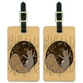 thumbnail image 1 of Squirrel Protecting His Nuts Luggage ID Tags Suitcase Carry-On Cards - Set of 2, 1 of 3