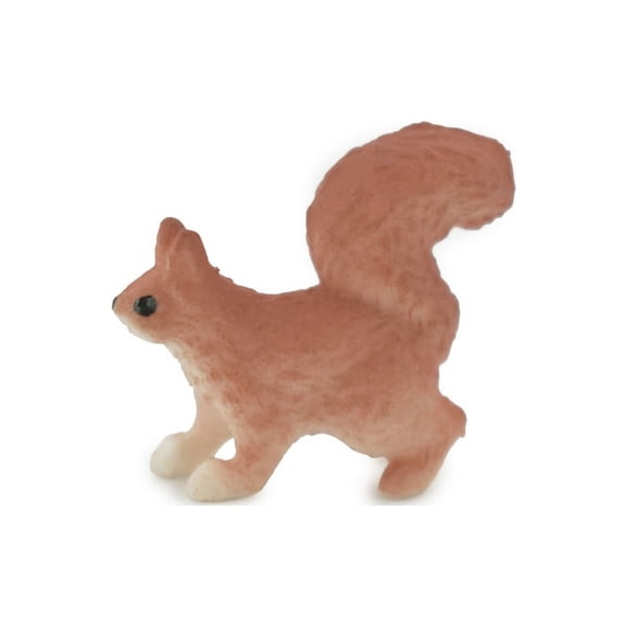 Squirrel, Red, American, High Quality, Hand Painted, Rubber, Rodent, Realistic, Figure, Model, Replica, Toy, Kids, Educational, Gift, 1" CH652 BB169