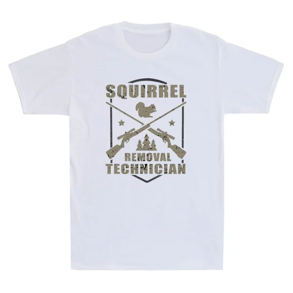 Squirrel Removal Technician Funny Squirrel Hunting Hunter Retro Unisex T-Shirt