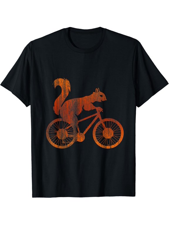 Squirrel Riding A Bicycle Vintage Bike Squirrel T-Shirt