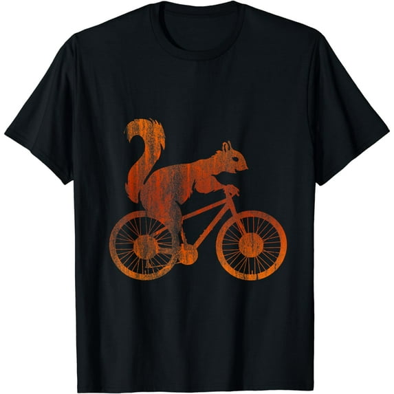 Squirrel Riding A Bicycle Vintage Bike Squirrel T-Shirt