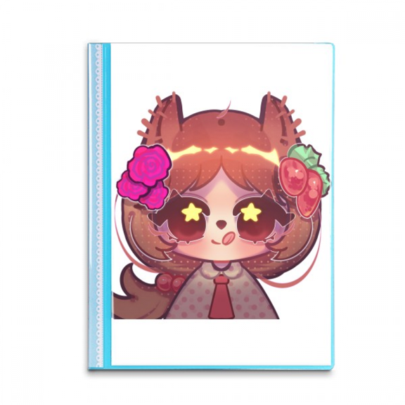 Squirrel Rose Wave Point Book Sheet Protectors Portfolio Binder Folder