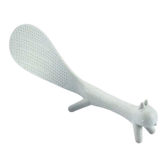 Squirrel-Shaped Rice Spoon with Stand, , Cute Functional Kitchen Utensil, Non-Stick Kitchen Scoop for Serving & Food Storage