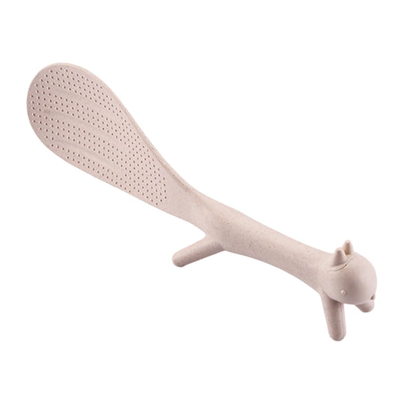 Squirrel-Shaped Rice Spoon with Stand, , Cute Functional Kitchen Utensil, Non-Stick Kitchen Scoop for Serving & Food Storage