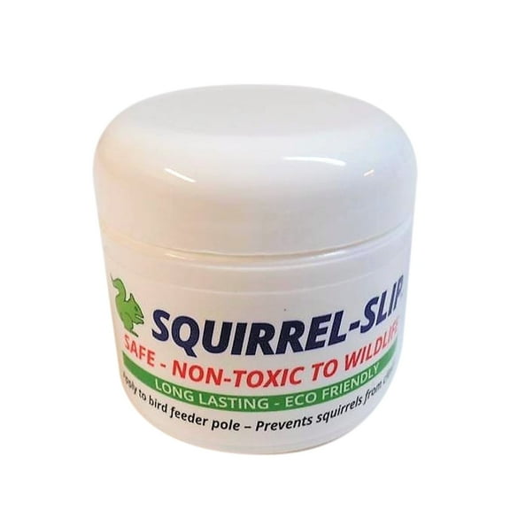 Squirrel-Slip Stop Squirrels Climbing Bird Feeder Pole, Natural Repellent 2 oz.