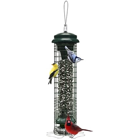 Squirrel Solution 150 Squirrel-Proof Bird Feeder for Wild Birds  4 Stainless Steel Perches, 2.6 lb Seed Capacity, Chew-Proof, Free Seed Funnel Included$$Garden & Patio