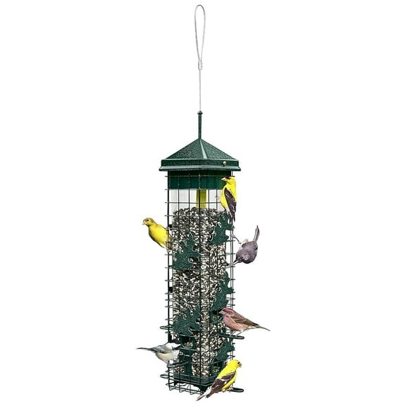 Squirrel Solution200 Squirrel-proof Feeder w/6 Feeding Ports, 3.4-pound Seed Capacity, Free Seed Funnel