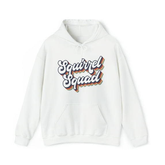 Squirrel Squad Retro Lover Woodland 70s Hoodie, Gifts, Hooded Sweatshirt