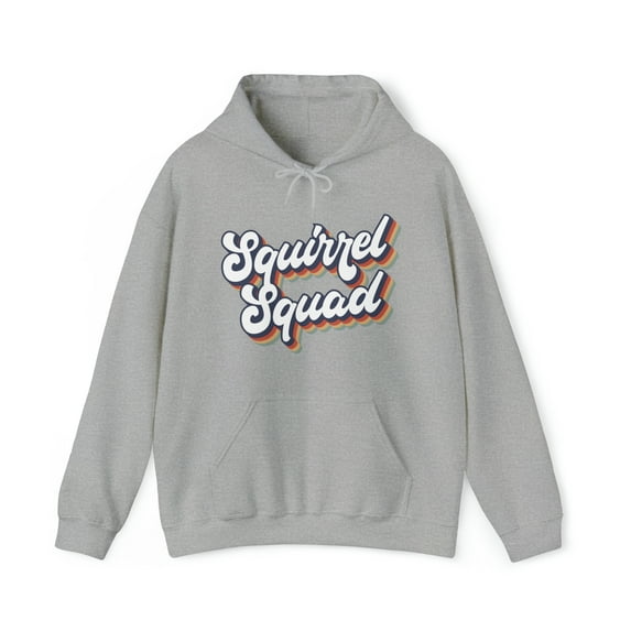 Squirrel Squad Retro Lover Woodland 70s Hoodie, Gifts, Hooded Sweatshirt