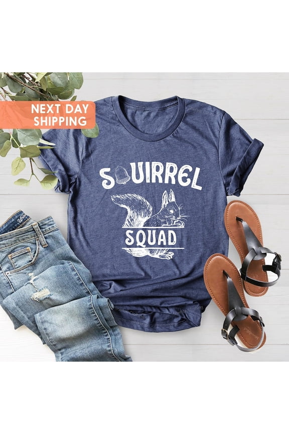 Squirrel Squad Shirt, Squirrel Gift, Nuts Shirt, Nature Shirt, Squirrel Shirt, Squirrel Lover, Woodland Animal, Squirrel Accessories Tshirt All Size S-5XL