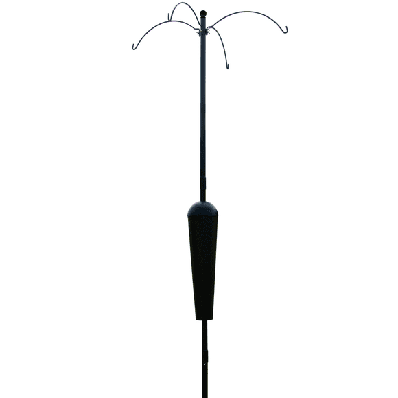 Squirrel Stopper Sequoia Squirrel Proof Pole System with 4 Hanging Stations - Bird Feeder Pole System Only