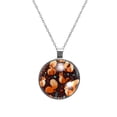 thumbnail image 1 of Squirrel Stunning Glass Circular Pendant Necklace Jewelry, 1 of 5