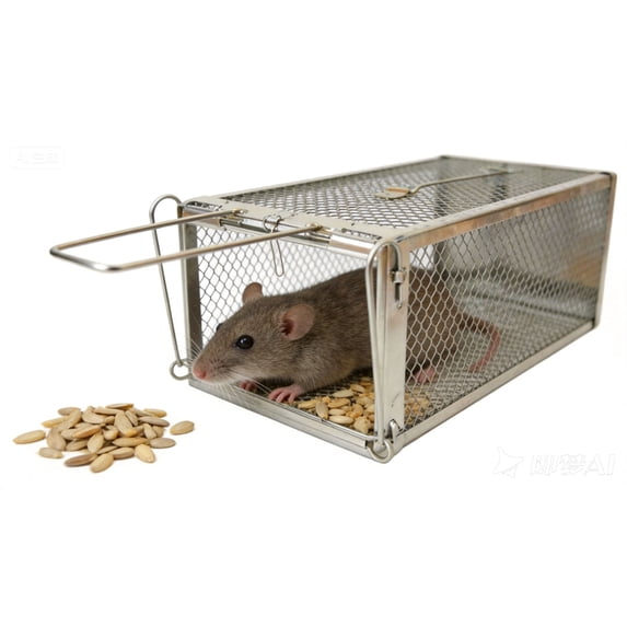 Squirrel Trap Live Mouse Trap Animal Trap Rat Traps Humane Rodent Trap Cage Reusable Catch And Release Small Animal Trap Indoor Outdoor Garden Garage Pest Control 2 Pack Humane Cage Trap